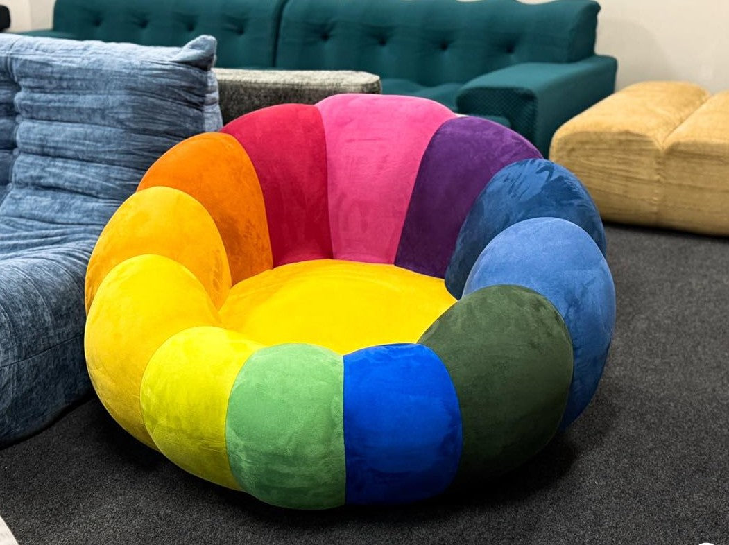 Rainbow Flower Accent Chair
