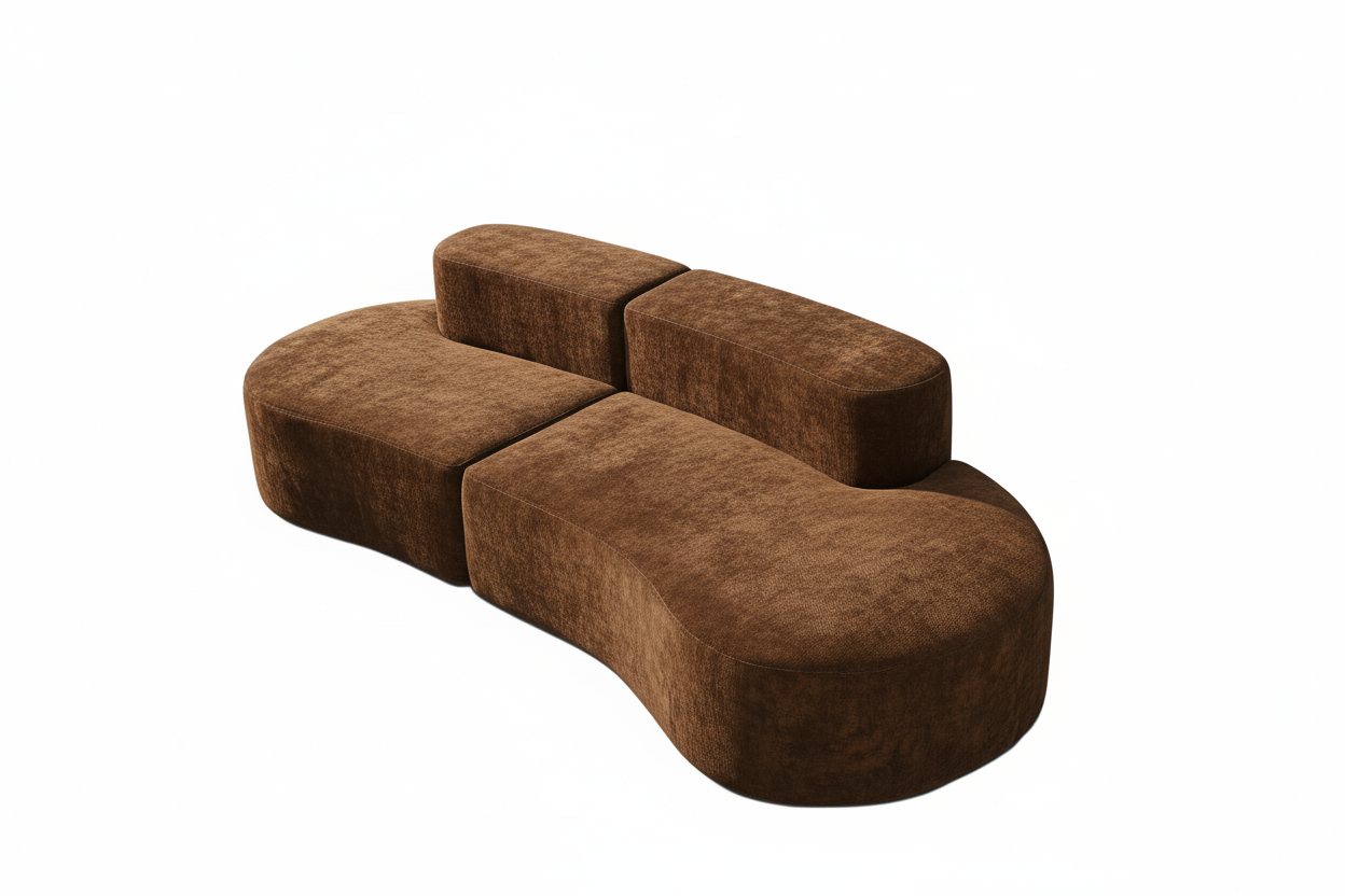 Blob диван — коричневый велюр
