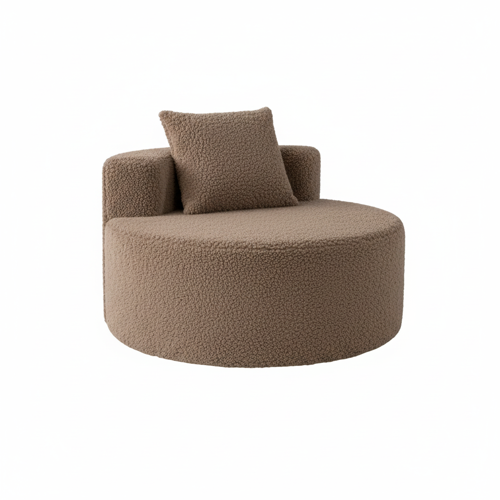 Cool brown shearling chair