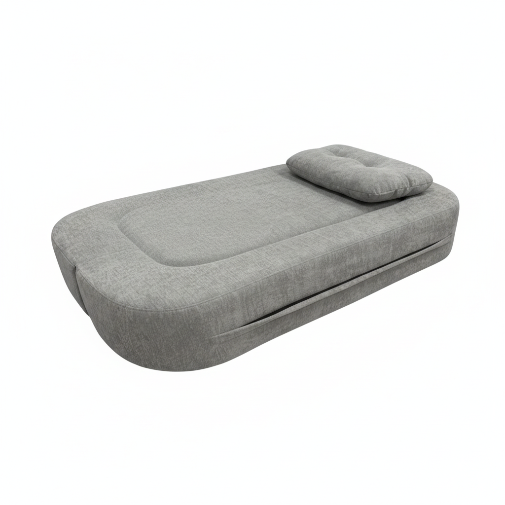 Grey Sofa Bed Unfolded