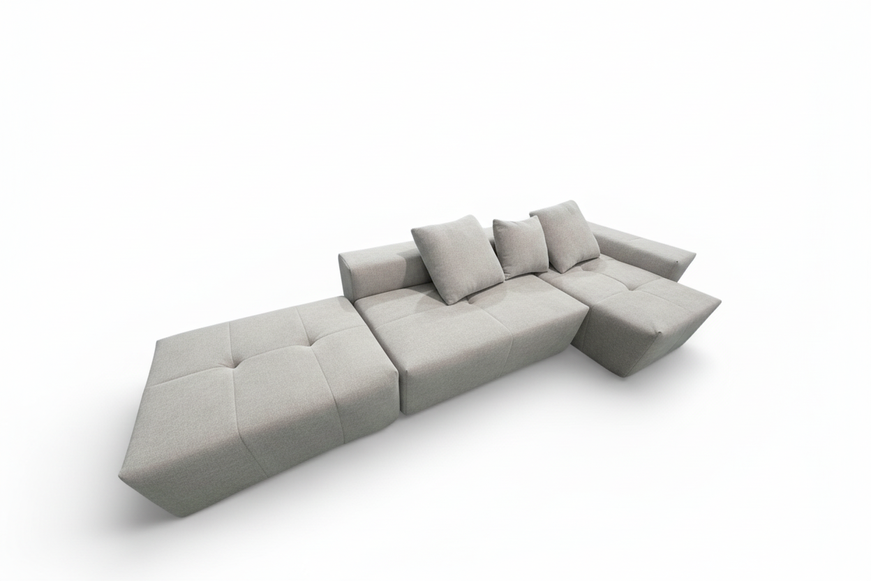 Light grey modular sofa