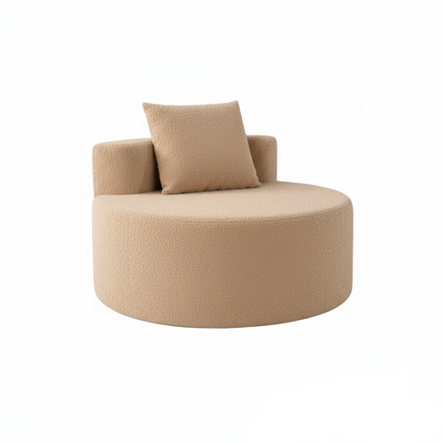Pure beige shearling chair