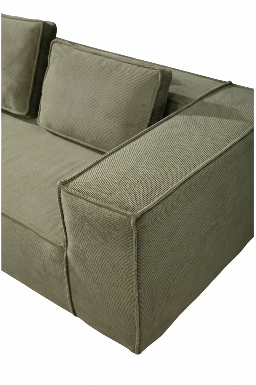 White background sofa detail